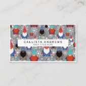 格言スノーフレークイラストレーションクリスマスパターン 名刺 (正面)