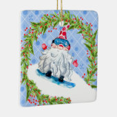 格言スノーボード付きリース セラミックオーナメント (右)