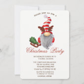 格言スレイパインツリーレッドクリスマスパーティー 招待状 (正面)
