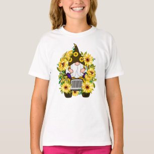 格言スンフラワートラックガール Tシャツ