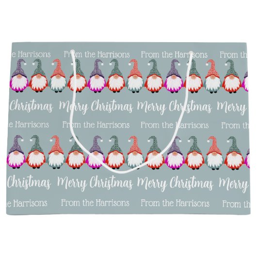 格言ズカラフルメリークリスマス ラージペーパーバッグ (正面)