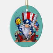 格言ソフトボール7月4日愛国的格言 セラミックオーナメント (右)