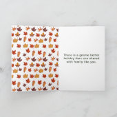 格言ダビングターキーズサンクスギビング シーズンカード (内部)