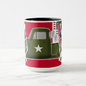 格言トラック付き海洋軍隊 マグカップ (中央)