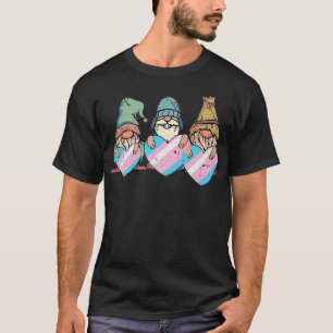 格言トランスジェンダープライド旗ハート園芸LGBT Tシャツ