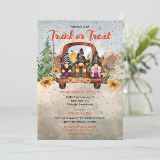 格言トリオのトラックのハロウィントランクまたは治療 招待状 (スタンド正面)