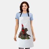 格言ナマケモノ エプロン (着用した状態)