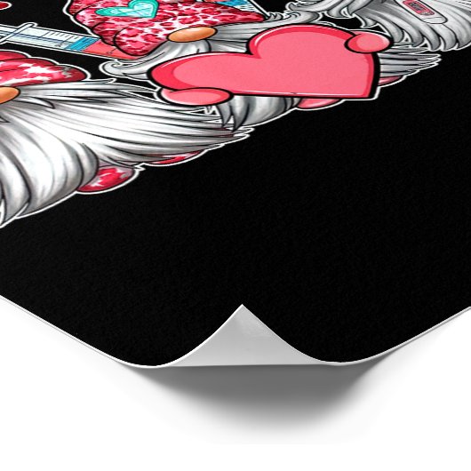 格言ナーススクラブバレンタインデンRn Icu Er Valentines D ポスター (角)