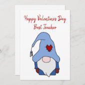 格言ハッピーバレンタインデー最高の先生 シーズンカード (正面/裏面)