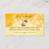 格言ハニカムおむつラッフルベビースシャワー 名刺 (正面)