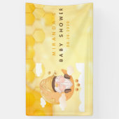 格言ハニカムミツバチ赤ちゃんシャワーバナー 横断幕 (縦)