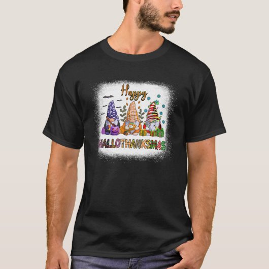 格言ハロウィンサンクスギビングクリスマスハッピーハロ Tシャツ (正面)