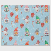 格言ハート&キャンディーケーンクリスマス ラッピングペーパー (フラット)