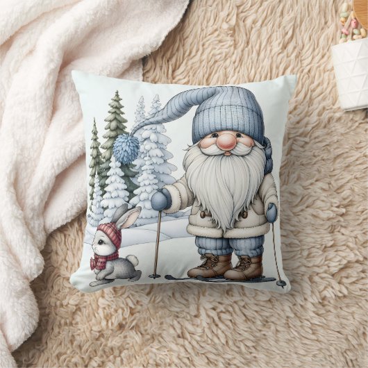 格言バニー付きスキー クッション (ブランケット)