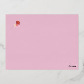 格言バレンタインデーカード 箔シーズンポストカード (裏面)