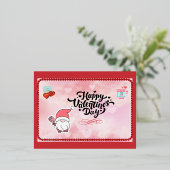 格言バレンタインデーカード 箔シーズンポストカード (立ち正面)