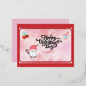 格言バレンタインデーカード 箔シーズンポストカード (正面/裏面)