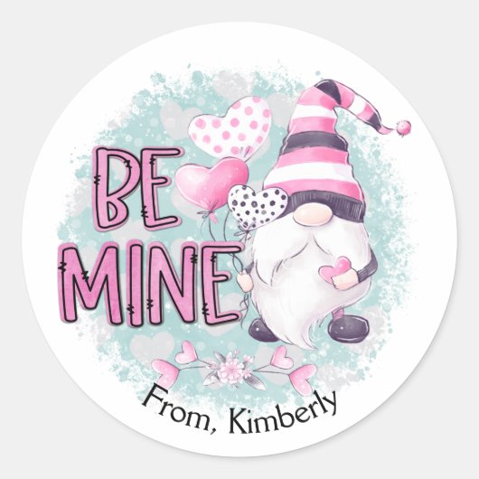 格言バレンタインデー ラウンドシール (正面)