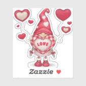 格言バレンタイン赤いハートかわいい |ダイカットのシール シール (シート)