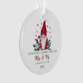 格言パインツリーブランチ私たちの初めてのクリスマス オーナメント (正面)