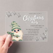 格言パインツリー《写真》ぼけ味企業のクリスマスパーティー アクリル招待状 (インサイチュ (ポータブル))