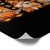 格言パンプキンスパイスコーヒーラテ秋秋 ポスター (角)