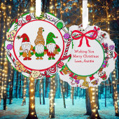 格言パーソナライズされたとクリスマスキャンディ オーナメントカード