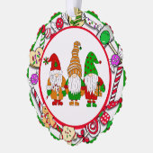 格言パーソナライズされたとクリスマスキャンディ オーナメントカード (左)