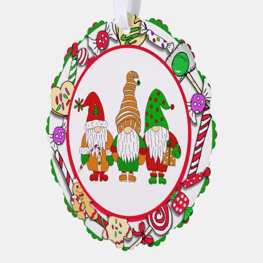 格言パーソナライズされたとクリスマスキャンディ オーナメントカード (左)