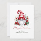 格言パーソナライズされたポインセチア赤白クリスマス シーズンカード (正面)