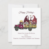 格言パーソナライズされたワイントラックホリデークリスマス カード (正面)