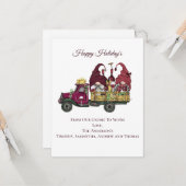 格言パーソナライズされたワイントラックホリデークリスマス カード (正面/裏面インサイチュ)