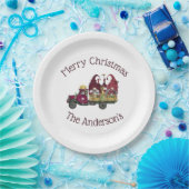 格言パーソナライズされたワイントラックホリデークリスマス ペーパープレート (パーティー)