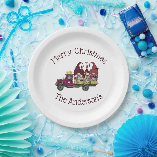 格言パーソナライズされたワイントラックホリデークリスマス ペーパープレート (パーティー)