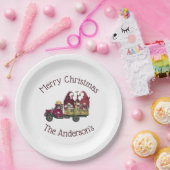 格言パーソナライズされたワイントラックホリデークリスマス ペーパープレート (パーティー)