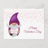 格言パープルハートバレンタイン シーズンポストカード (正面)