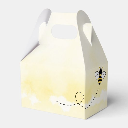 格言ヒマワリとミツバチの赤ちゃんシャワー フェイバーボックス (裏面サイド)