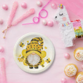 格言ヒマワリとミツバチの赤ちゃんシャワー |誕生日 ペーパープレート (パーティー)