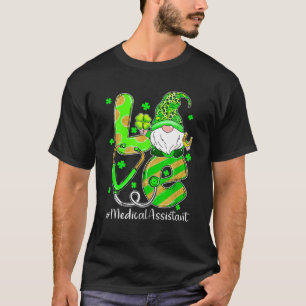 格言ヒョウクローバーラブメディカルアシスタントサンパット Tシャツ