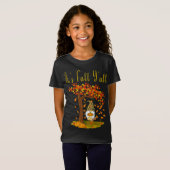 格言ヒョウ秋カボチャかわいい秋Y'all T Tシャツ (正面フル)
