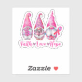 格言ピンクの戦士の信仰ホープ胸がん愛 シール (シート)