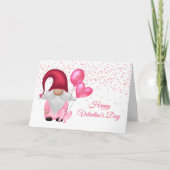 格言ピンクバルーンバレンタイン シーズンカード (正面)