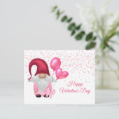 格言ピンクバルーンバレンタイン シーズンポストカード (スタンド正面)