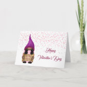 格言ピンクパープルバレンタイン シーズンカード (正面)