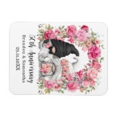 格言ピンクフローラアルチ結婚ー50周年記念 マグネット (横)