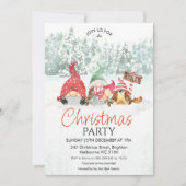 格言ファミリーとベビークリスマスパーティの招待状 招待状 (正面)
