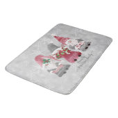 格言ファミリークリスマスラブジョイピーススノーフレーク バスマット (アングル)