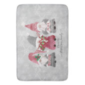 格言ファミリークリスマスラブジョイピーススノーフレーク バスマット (正面縦)