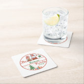 格言ファミリークリスマス スクエアペーパーコースター (インサイチュ)