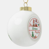 格言ファミリークリスマス セラミックボールオーナメント (左)